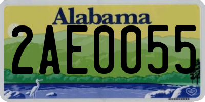 AL license plate 2AE0055