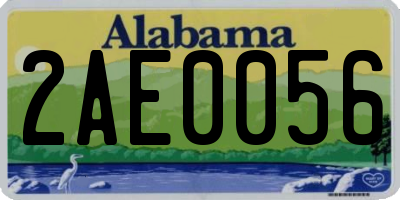 AL license plate 2AE0056