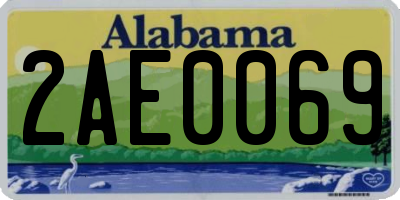 AL license plate 2AE0069