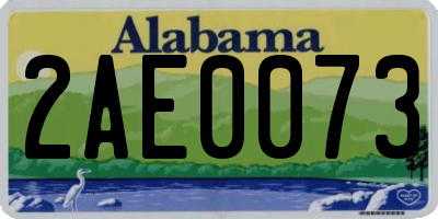 AL license plate 2AE0073