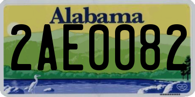 AL license plate 2AE0082