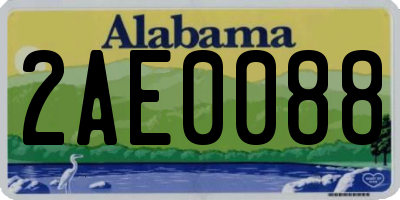 AL license plate 2AE0088