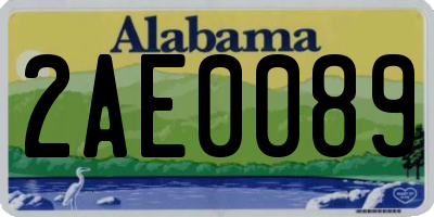 AL license plate 2AE0089
