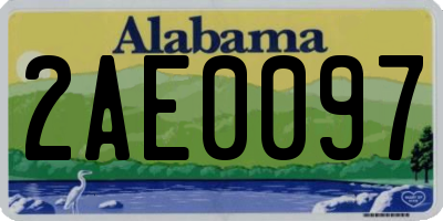 AL license plate 2AE0097
