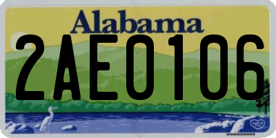 AL license plate 2AE0106