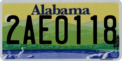 AL license plate 2AE0118