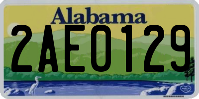 AL license plate 2AE0129