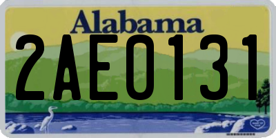 AL license plate 2AE0131