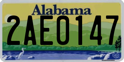 AL license plate 2AE0147