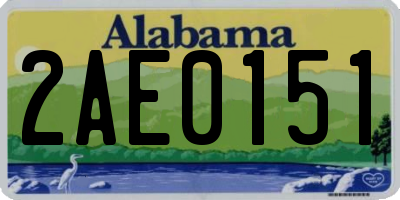 AL license plate 2AE0151