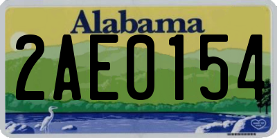 AL license plate 2AE0154