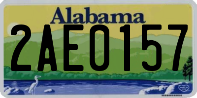 AL license plate 2AE0157