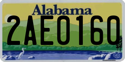 AL license plate 2AE0160