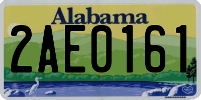 AL license plate 2AE0161