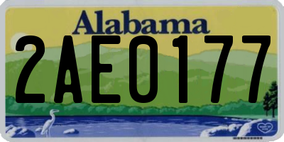 AL license plate 2AE0177