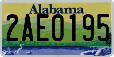 AL license plate 2AE0195