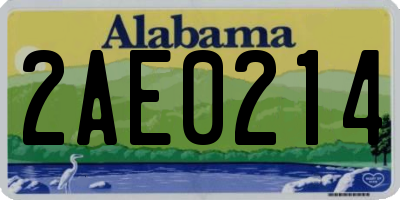 AL license plate 2AE0214