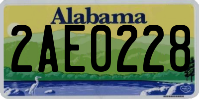AL license plate 2AE0228