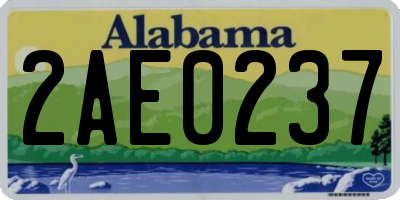 AL license plate 2AE0237