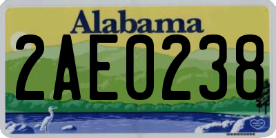 AL license plate 2AE0238