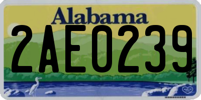 AL license plate 2AE0239