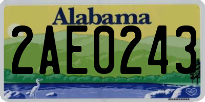 AL license plate 2AE0243