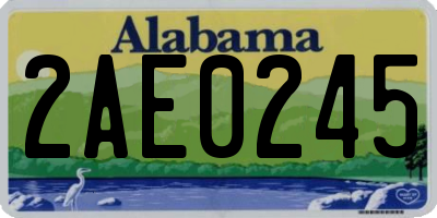 AL license plate 2AE0245