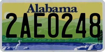 AL license plate 2AE0248