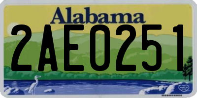 AL license plate 2AE0251