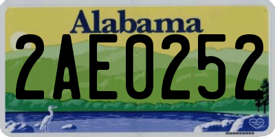 AL license plate 2AE0252