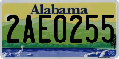 AL license plate 2AE0255