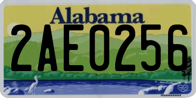 AL license plate 2AE0256