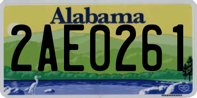 AL license plate 2AE0261