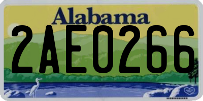 AL license plate 2AE0266