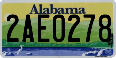 AL license plate 2AE0278