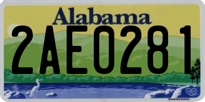 AL license plate 2AE0281