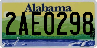 AL license plate 2AE0298