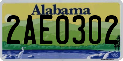 AL license plate 2AE0302