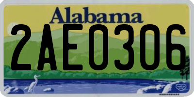 AL license plate 2AE0306