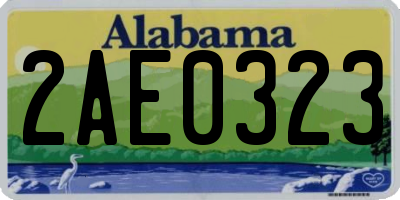 AL license plate 2AE0323