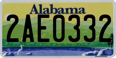 AL license plate 2AE0332