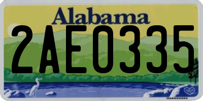 AL license plate 2AE0335
