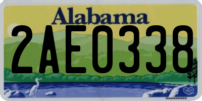 AL license plate 2AE0338