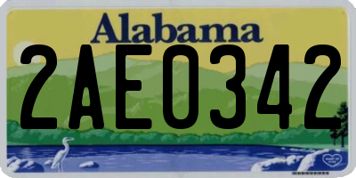 AL license plate 2AE0342