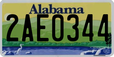 AL license plate 2AE0344