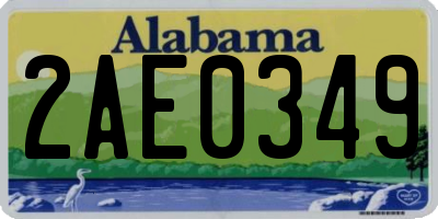 AL license plate 2AE0349