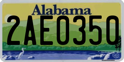 AL license plate 2AE0350