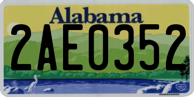 AL license plate 2AE0352