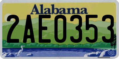 AL license plate 2AE0353