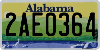 AL license plate 2AE0364